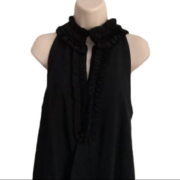 Robert Rodriguez Silk Ruffle Neck Cocktail Mini Halter Racerback Dress holiday - Picture 3 of 15